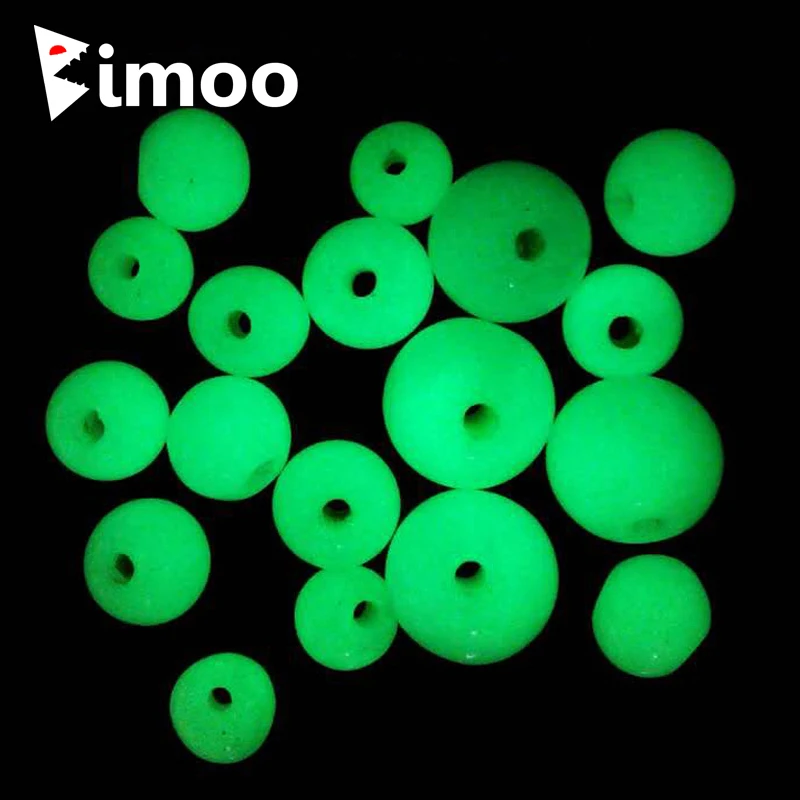 

Bimoo 1000pcs Plastic Glowing Fishing Beads Luminous Rigging Beads Saltwater Fishing Terminal Tackle Wholesale 4mm 6mm 8mm 10mm