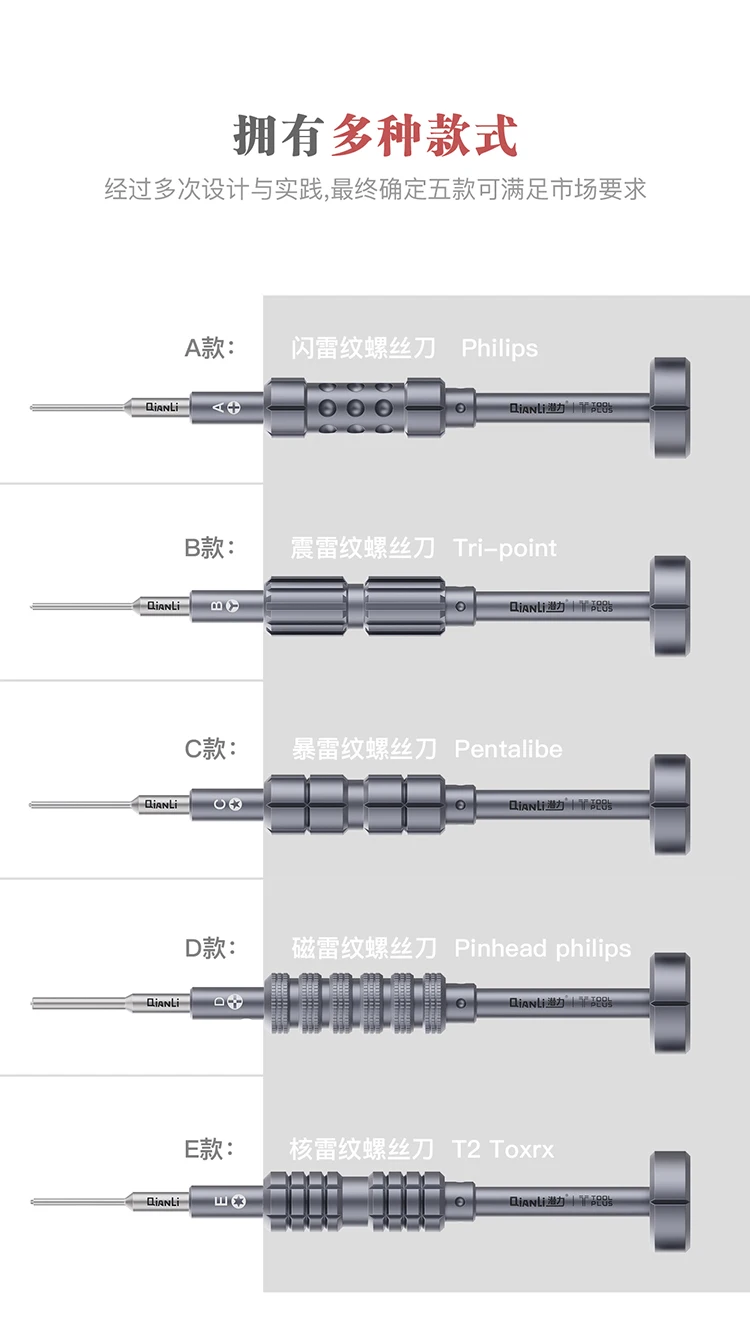 QIANLI высокоточная Антикоррозийная противоскользящая 3D отвертка Philips Pentalobe Y выпуклый крест для iPhone samsung ремонтный винт