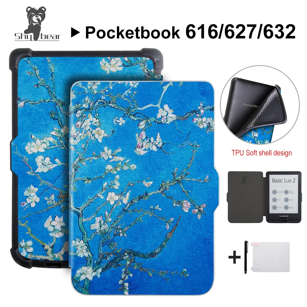 Тонкий чехол Shy Bear для электронной книги Pocketbook 616/627/632 Touch Lux4 touch HD 3/ Basic Lux 2