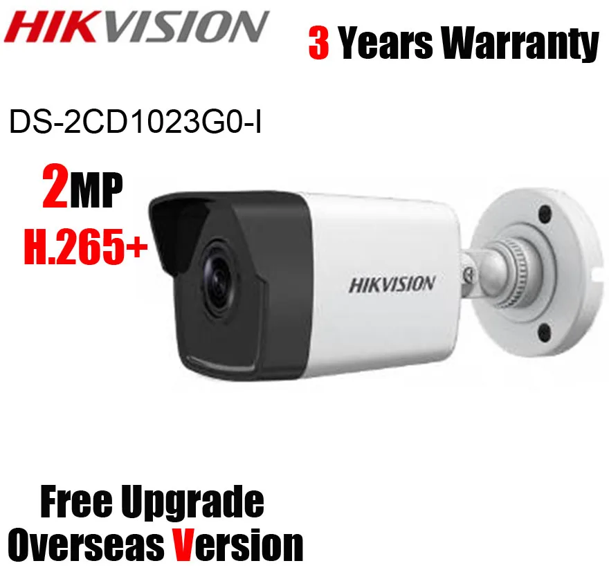 Hikvision Оригинал DS 2CD1023G0 I 2MP ИК Сеть Цилиндрические Камера 1080 P H.265 30 м ONVIF