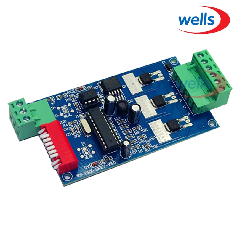 DMX512 3CH4CH6CH8CH12CH18CH24CH27CH контроллер постоянного напряжения общий анод Декодер диммер