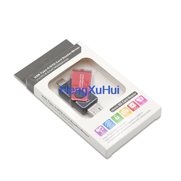 

Hot Sale 3 in 1 Type-c Micro USB Multi-function Card Reader OTG Card Reader/Writer For PC And Smart Mobilephones