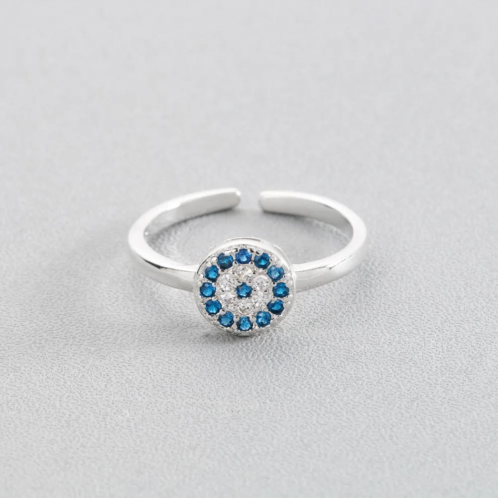 Чандлер турецкие голубые сглаза микро проложили Шарм кольцо для женщин леди