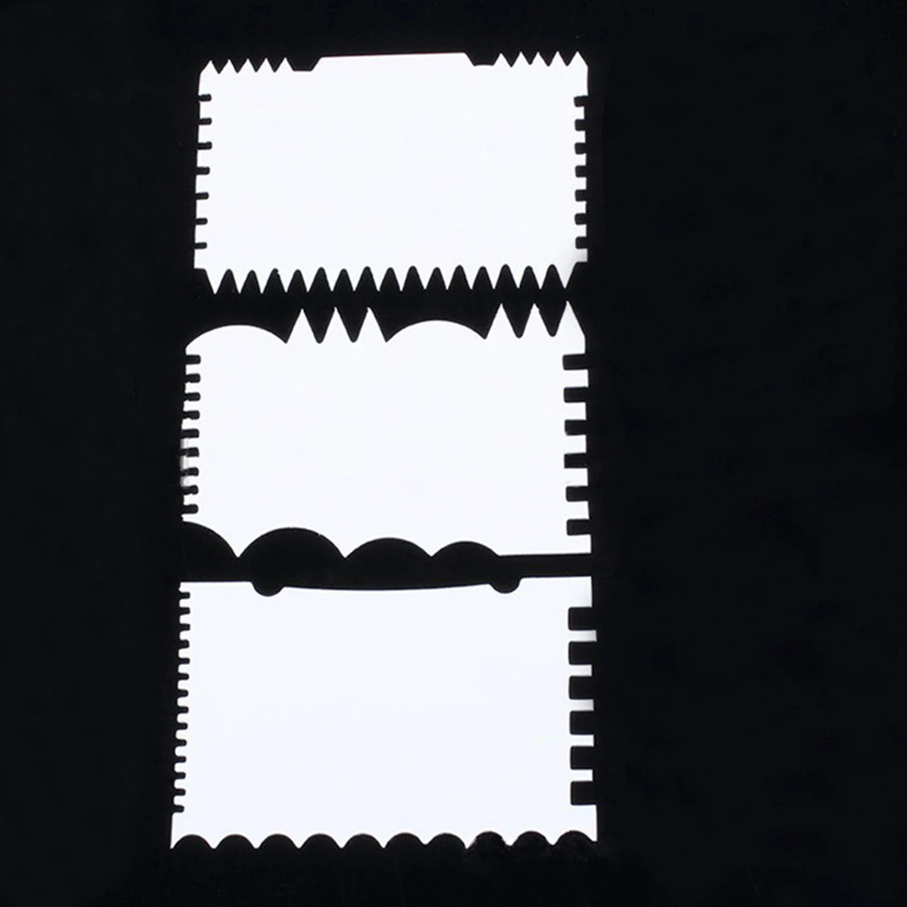 Белый скребок для тортов 7 шт./компл. расческа украшения пластиковый крема