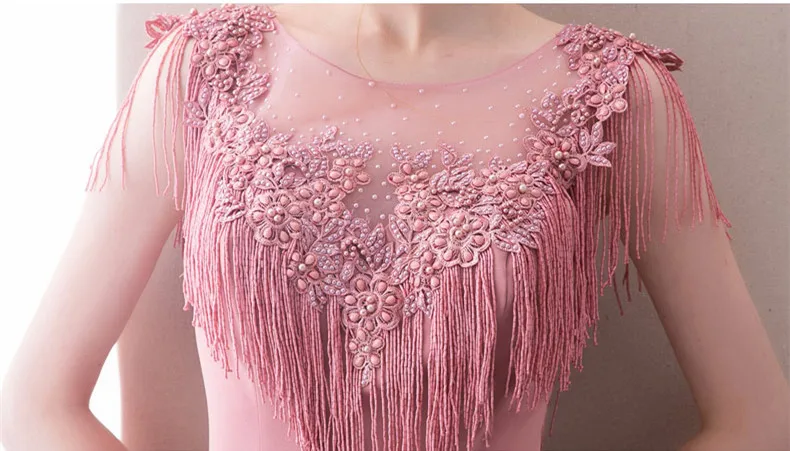 Женское вечернее платье Русалочки длинное розовое с глубоким вырезом|Вечерние