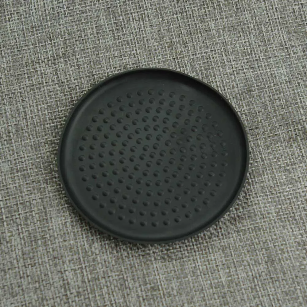 1 pcs 73mm black Черный бежевый подстаканник резиновый коврик 1K0863301B 1K0863301 1K0863301A для VW Jetta Golf MK5 MK6 2004-2009 EOS - Название цвета: 1 pcs 73mm black