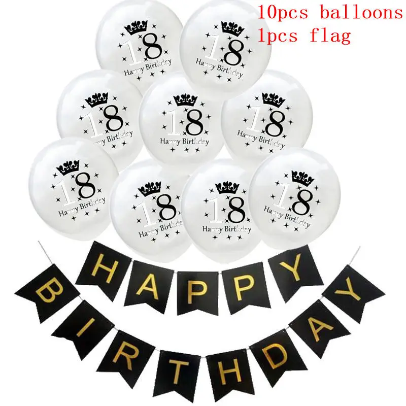 11 шт./компл. блестящие шары блестки 18 латексных шаров черный подарок на день