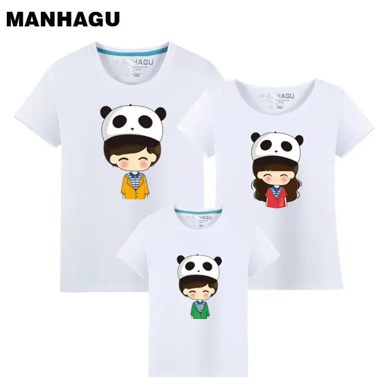 Летняя семейная домашняя одежда для матери и ребенка футболка с коротким рукавом