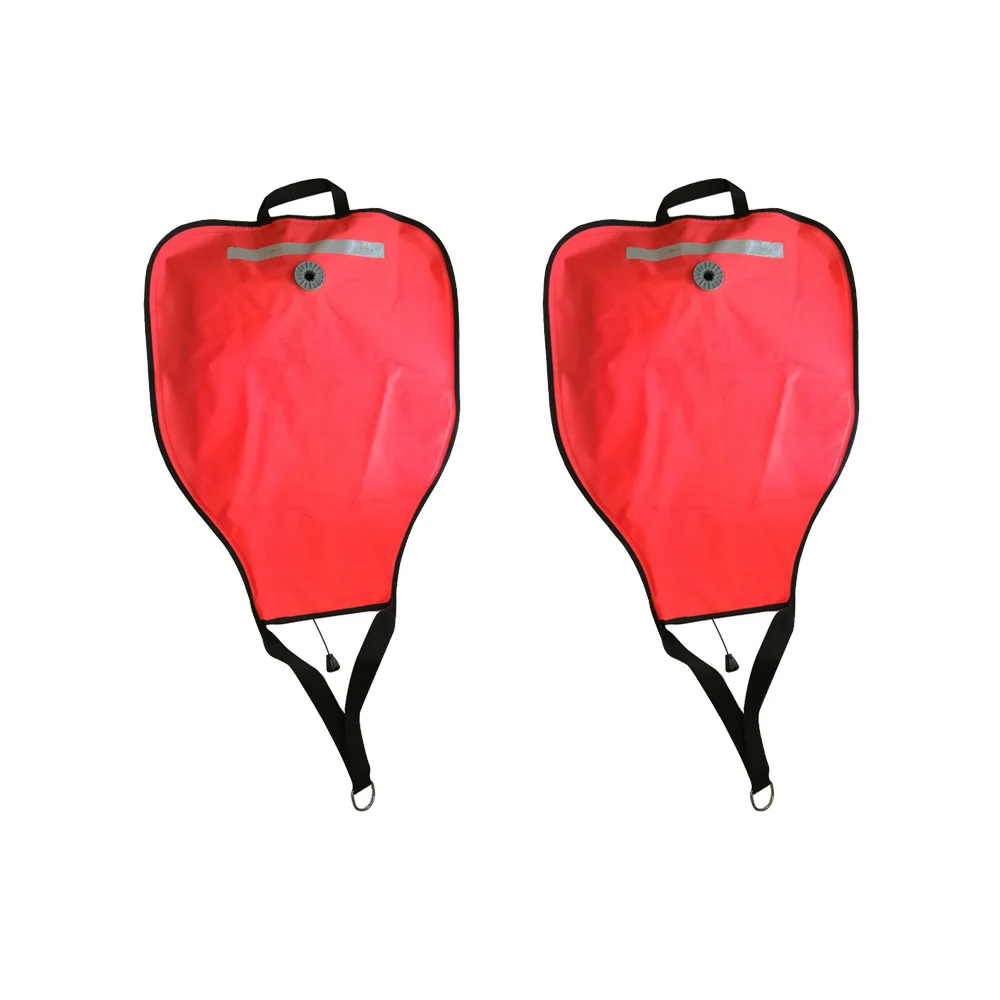 Red 2PC 50lbs нейлоновая подъемная сумка для дайвинга с клапаном сброса давления спасательный подъемный мешок для подводного плавания - Цвет: Red 2PC