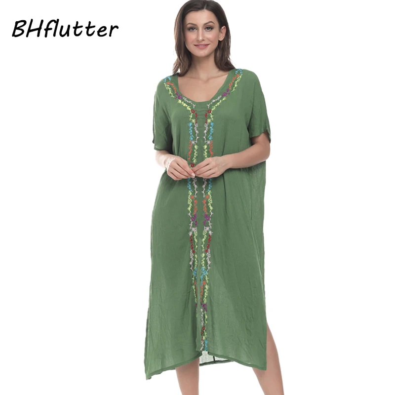 Женское винтажное платье BHflutter красное с коротким рукавом повседневное длинное