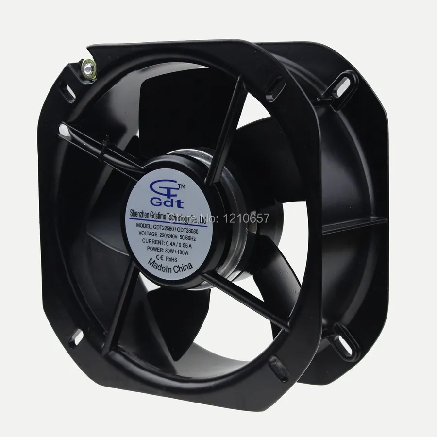 1 Pieces 225x80mm 225mm New Case Cooler 2Wire 220V 240V Air Flow Exhaust AC Cooling Fan | Компьютеры и офис