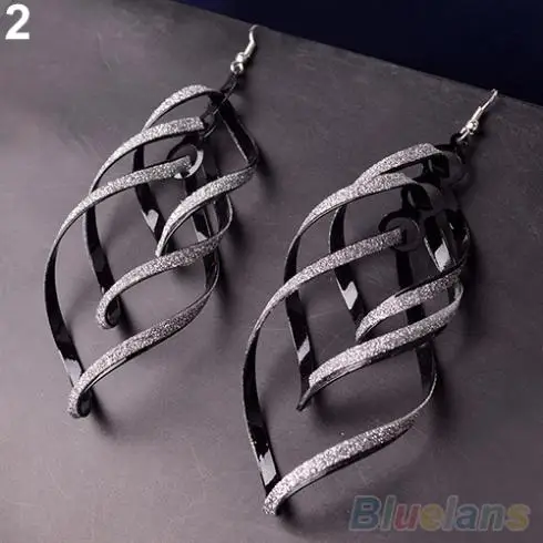 Женские Винтажные висячие Многослойные серьги подвески из сплава с матовым