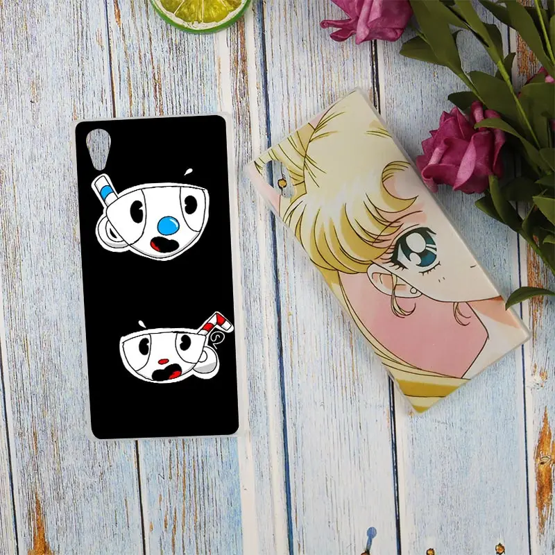Представляем прозрачный чехол Cuphead для Sony Xperia Z3 Z5 Premium M4 Aqua M5 X XA XA1 C4 C5 E4 E5 XZ XZ2 Compact