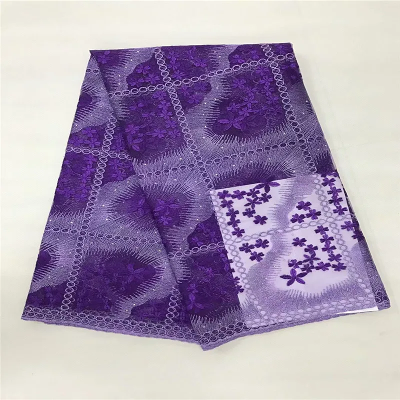 2019 Latest French Nigerian Laces Fabrics purple High Quality Tulle African Fabric Lace jf-2507 | Дом и сад