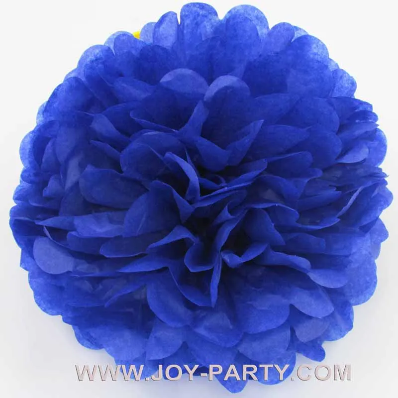 10 шт. темно синие королевские помпоны папиросная бумага Цветочная Вечеринка
