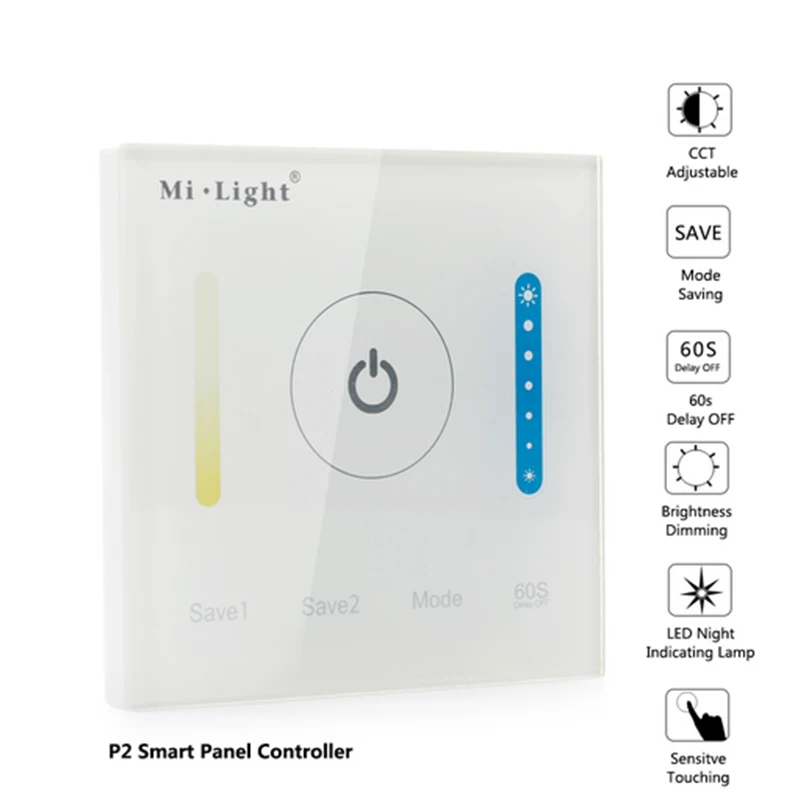 Milight Smart LED Panel Controller P1 P2 P3 Color Temperature Dimmer RGB CCT Wall Mounted Touch Switch | Освещение