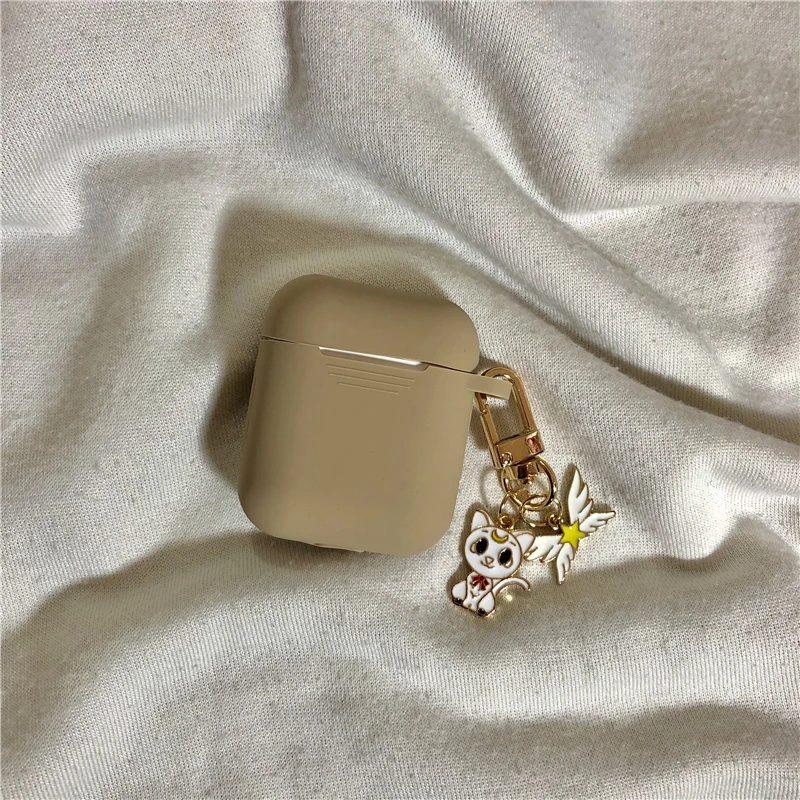 Чехлы для наушников с милой Luna моряк брелок луна подвеска для Apple Airpods Крышка Bluetooth наушники Air Pods 2 аксессуары