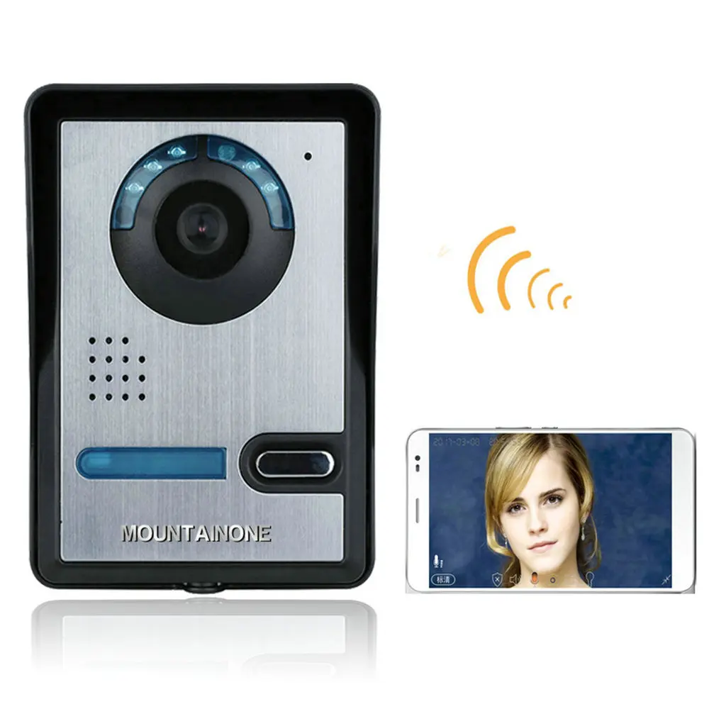 MOUNTAINONE беспроводной WIFI Видео дверной телефон домофон система ночного видения