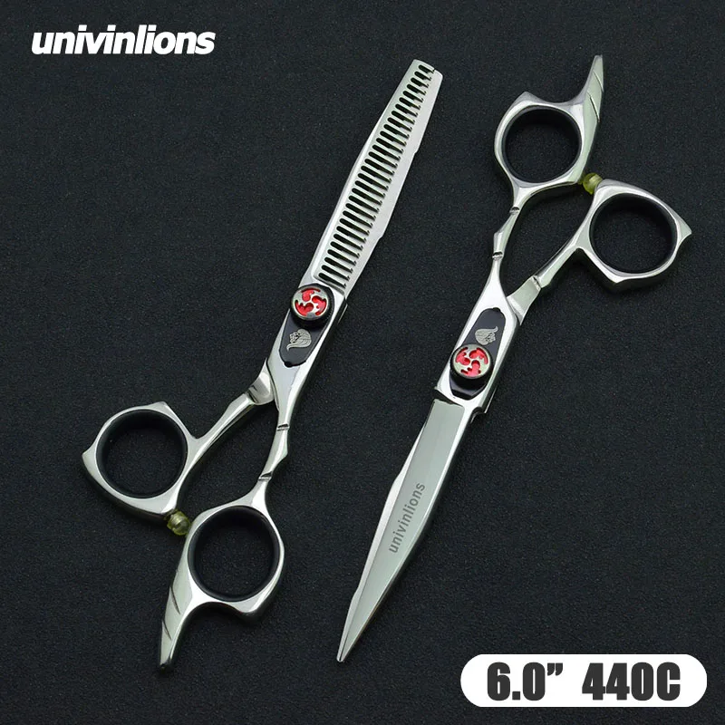 Univinlions 6 &quotЯпония 440C ножницы для стрижки филировочные Профессиональные