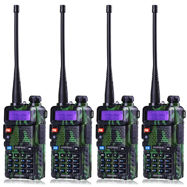 Camouflage 4 шт baofeng uv-5r VHF / UHF 136-174Mhz и 400- 520 мГц баофенг уф 5r рации портативные для охоты baofeng uv5r - Цвет: Camouflage
