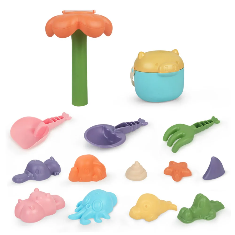 Детские пляжные игрушки 16 шт./компл. портативные песочные набор глиняная форма