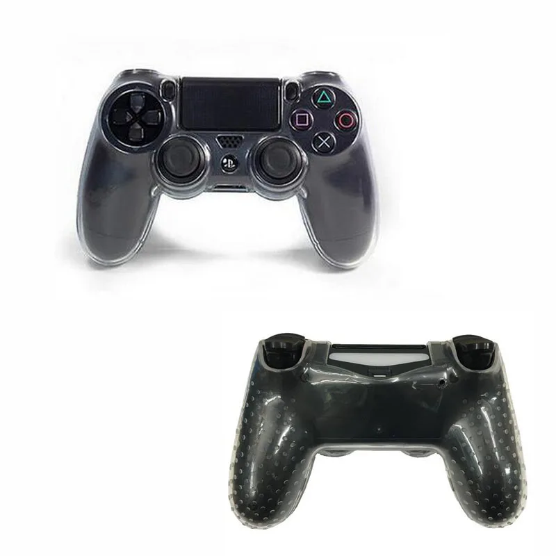 Прозрачный жесткий чехол защитный для контроллера Sony Playstation PS4 DualShock 4 прозрачный
