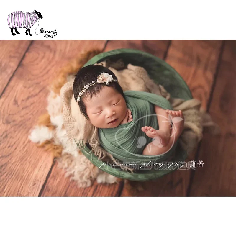 Retro Bowl Basket Newborn Photography Props Baby Photo Shoot Studio Posing Resin Bed fotografia Accessories | Детская одежда и
