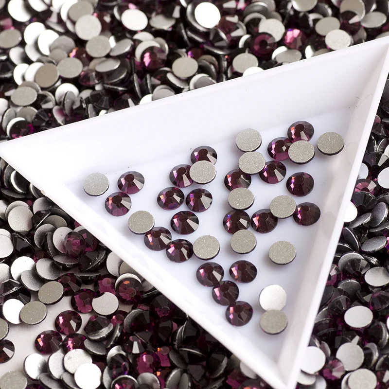 Стразы без горячей фиксации аметист Flatback сделай сам украшения для одежды