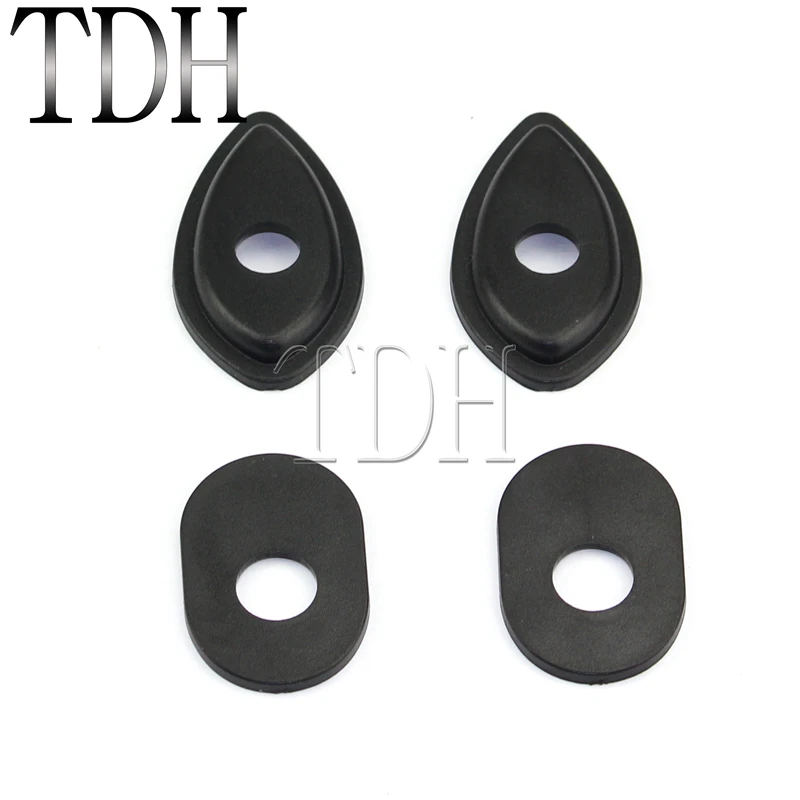 Черные мотоциклетные задние Сигналы поворота Индикатор Распорки Адаптеры