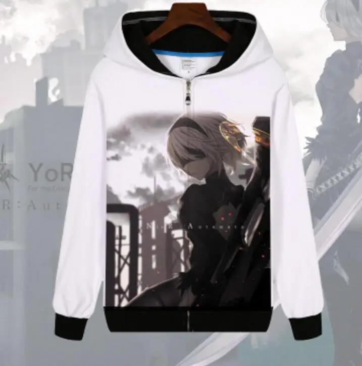 

Athemis NieR:Automata YoRHa японский аниме пуловер Хэллоуин Толстовка пальто куртка