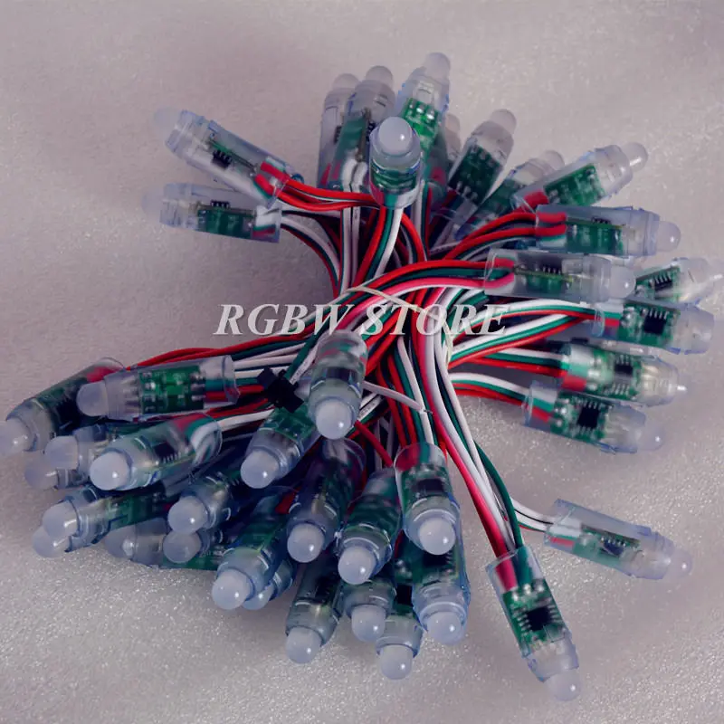 50 шт. 10 см WS2811 12 мм RGB светодиодный смарт модуль веревочный узел IP68 5 В DC / DC|ip68 led