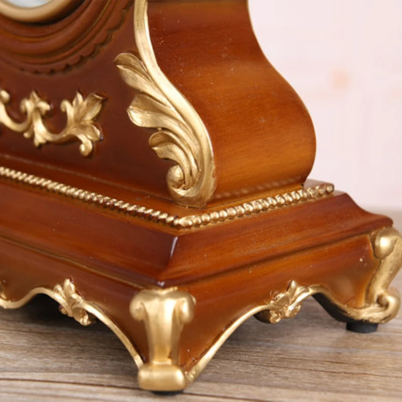 10 дюймовые односторонние полимерные бесшумные часы европейские коричневые