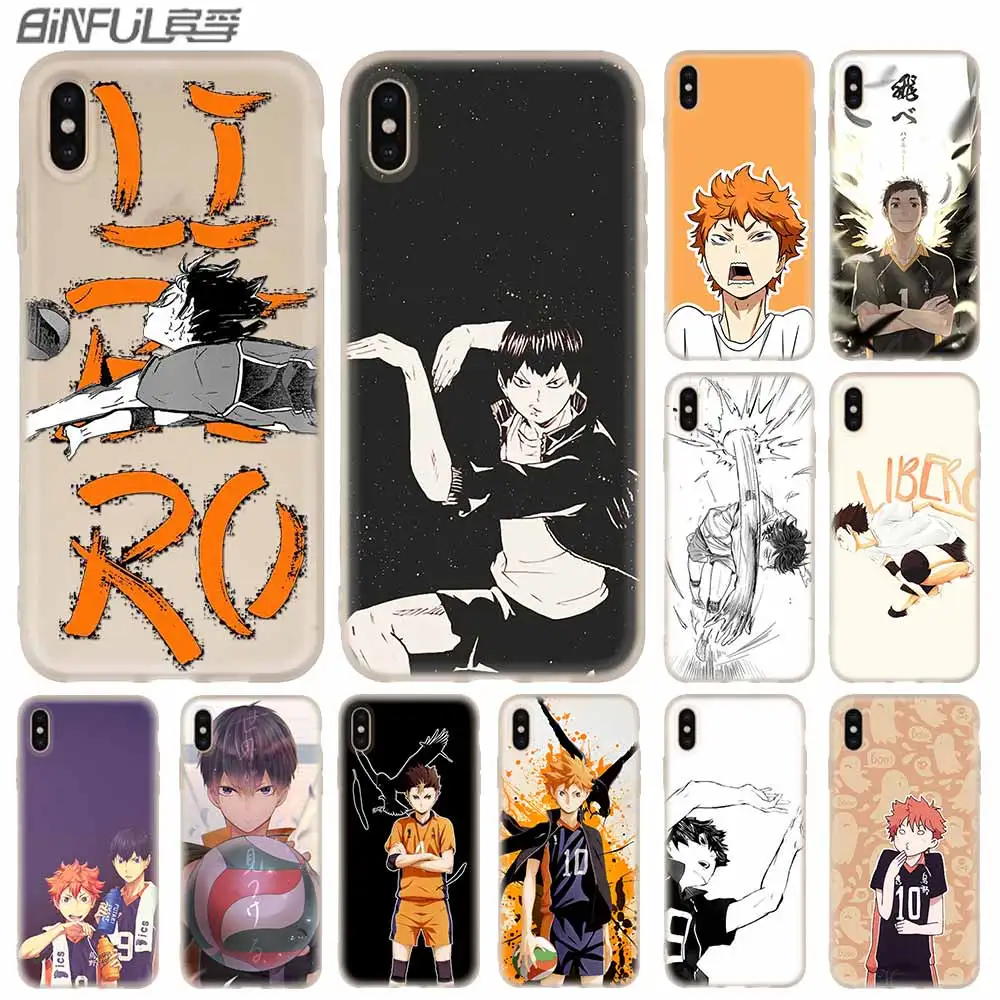 Чехол Haikyuu силиконовый для iPhone 12 11 Pro X XS Max XR 8 7 6 Plus 5s SE 2020 S 1|Бамперы| |