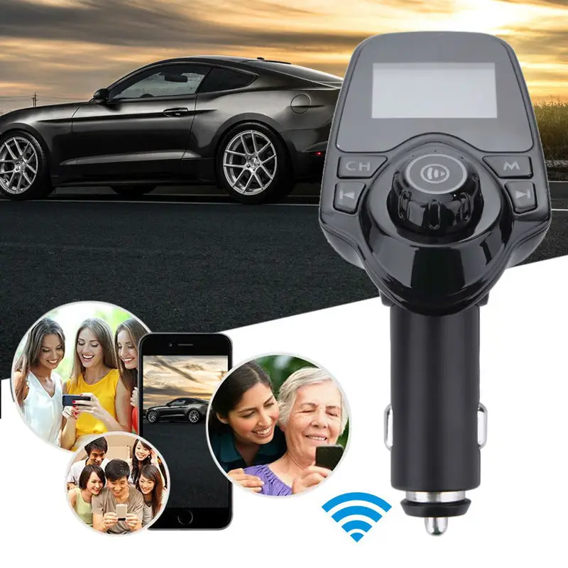 ANLUD Bluetooth Беспроводной автомобиля Mp3 плеер Handsfree Car Kit fm-передатчик A2DP 5 V 2.1A USB Зарядное устройство ЖК-дисплей Дисплей авто