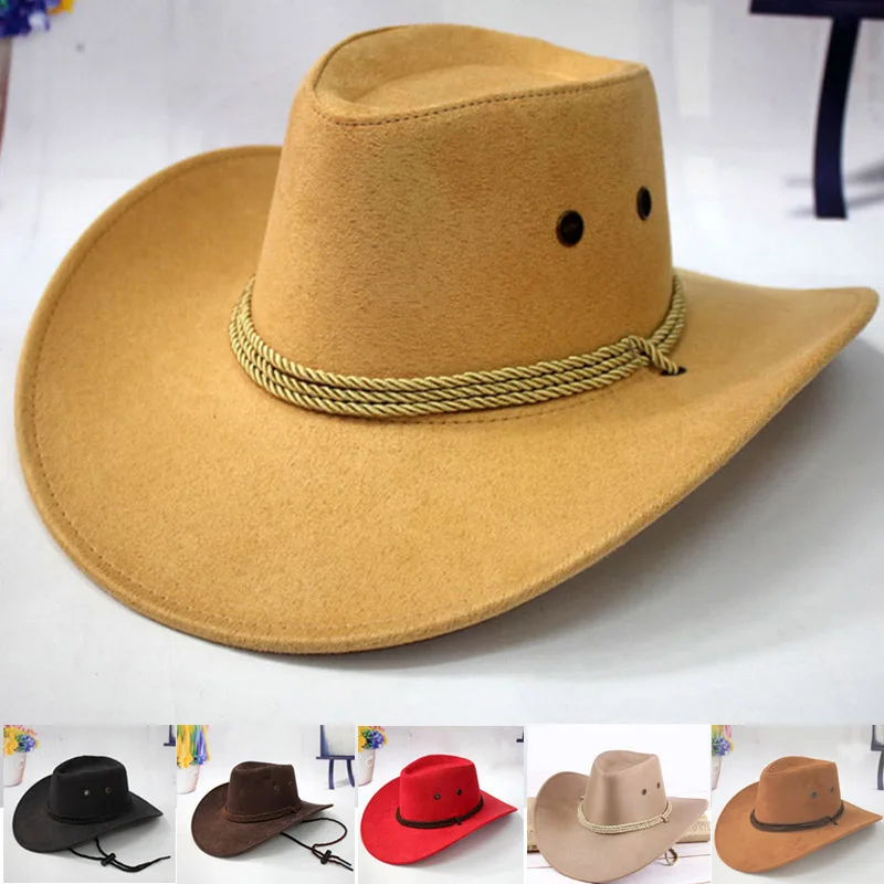 Ковбойская шляпа в западном стиле мужская Кепка для верховой езды модный - Фото №1