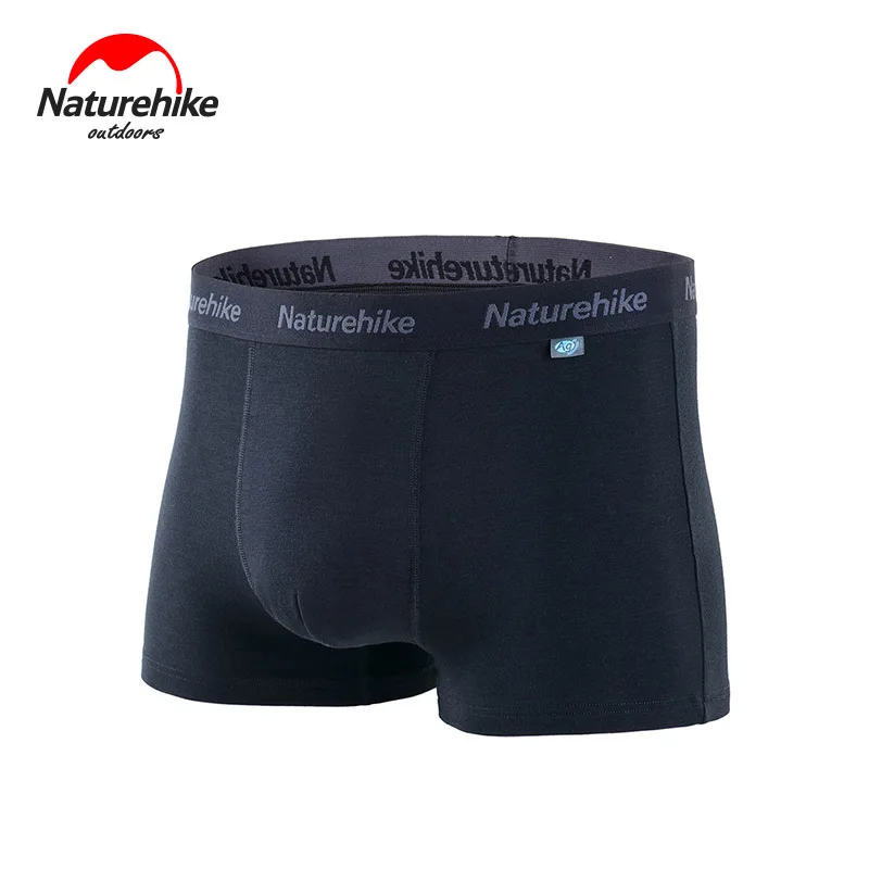 Naturehike мужские короткие шорты Coolmax быстросохнущие дышащие антибактериальные спортивные шорты Боксеры для бега, альпинизма, походного лагеря - Цвет: Black