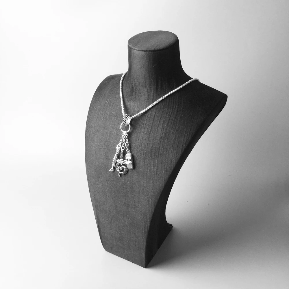 Подвеска с тремя панцирными подвесками из серебра 2018 пробы|Подвески| |