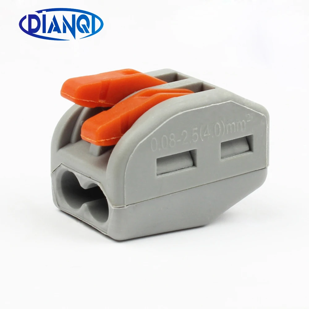 

25pcs/lot 222-412 PCT-212 PCT212 Universal Compact Wire Wiring Connector 2 pin Conductor Terminal Block Lever 0.08-2.5mm2
