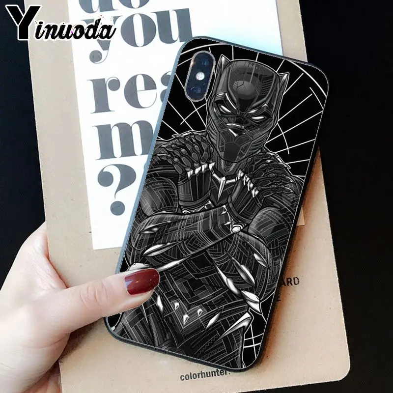 Yinuoda Marvel Heroes Черная пантера Новинка чехол для телефона Fundas для Apple iPhone 8 7 6 6 S плюс X XS MAX 5 5S SE XR крышка мобильного телефона