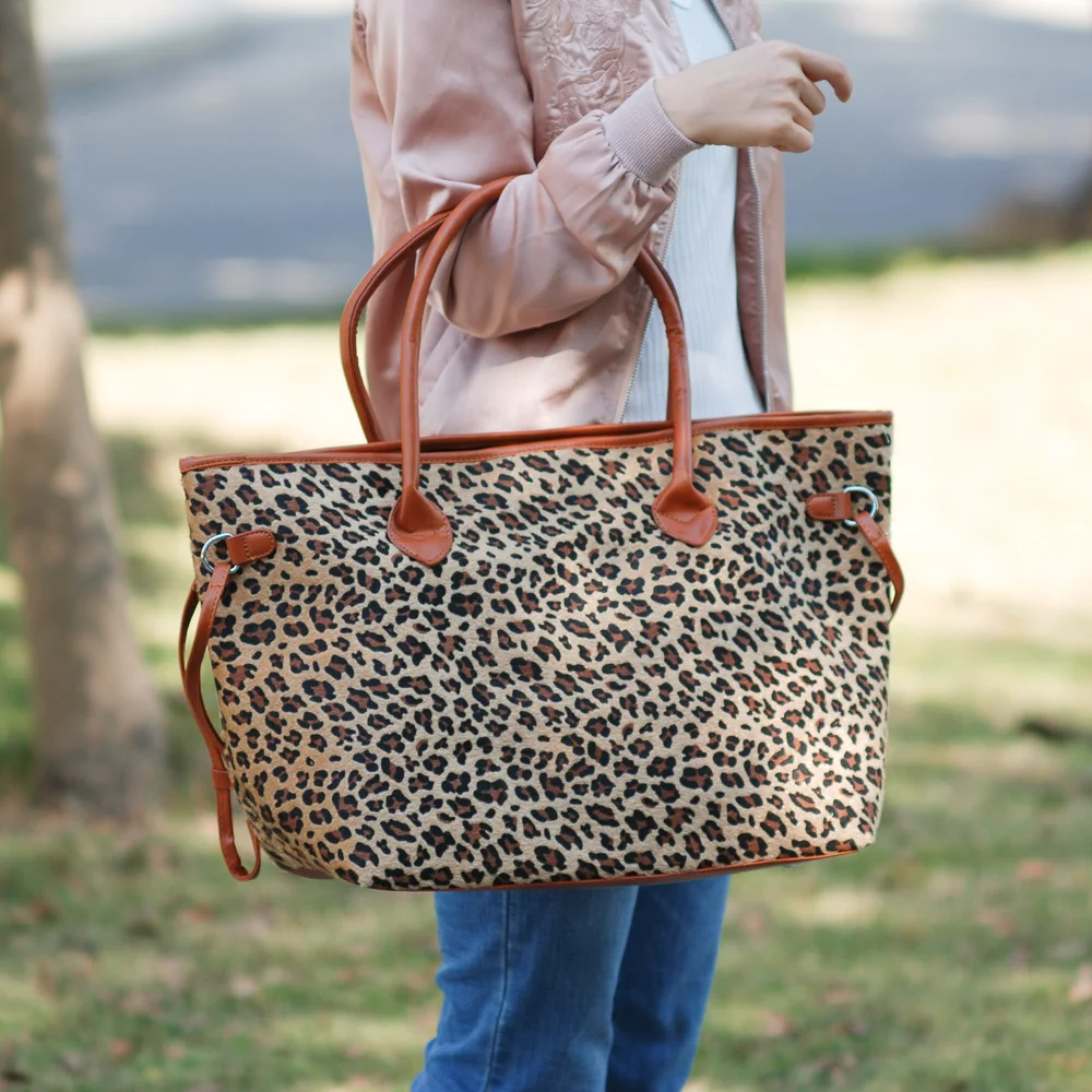 Короткий мех Материал Leopard сумка Cheetah женские сумки с ПУ ручка DOM369 | Багаж и