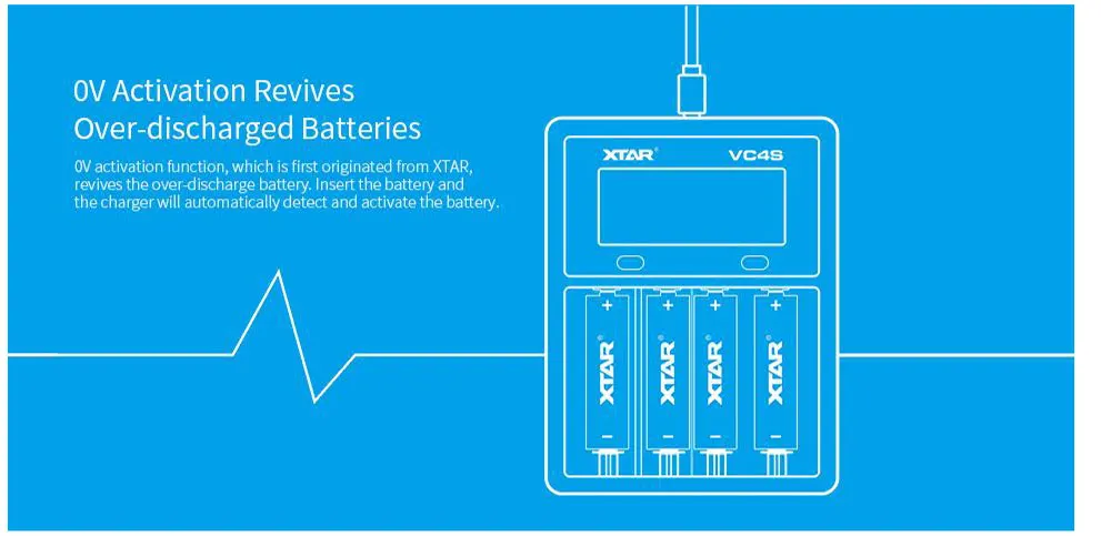 XTAR VC2 VC2S VC4 VC4S красочные VA ЖК-дисплей Экран с эффектом приближения c зарядкой Micro-USB Питание Портативный относится к 3,6 V/3,7 V литий-ионный Тип/IMR/INR/ICR 18650 26650
