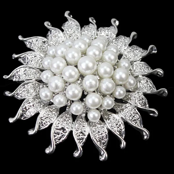 Модные женские туфли с искусственным жемчугом солнца цветок Брошь Pin Подарок Для