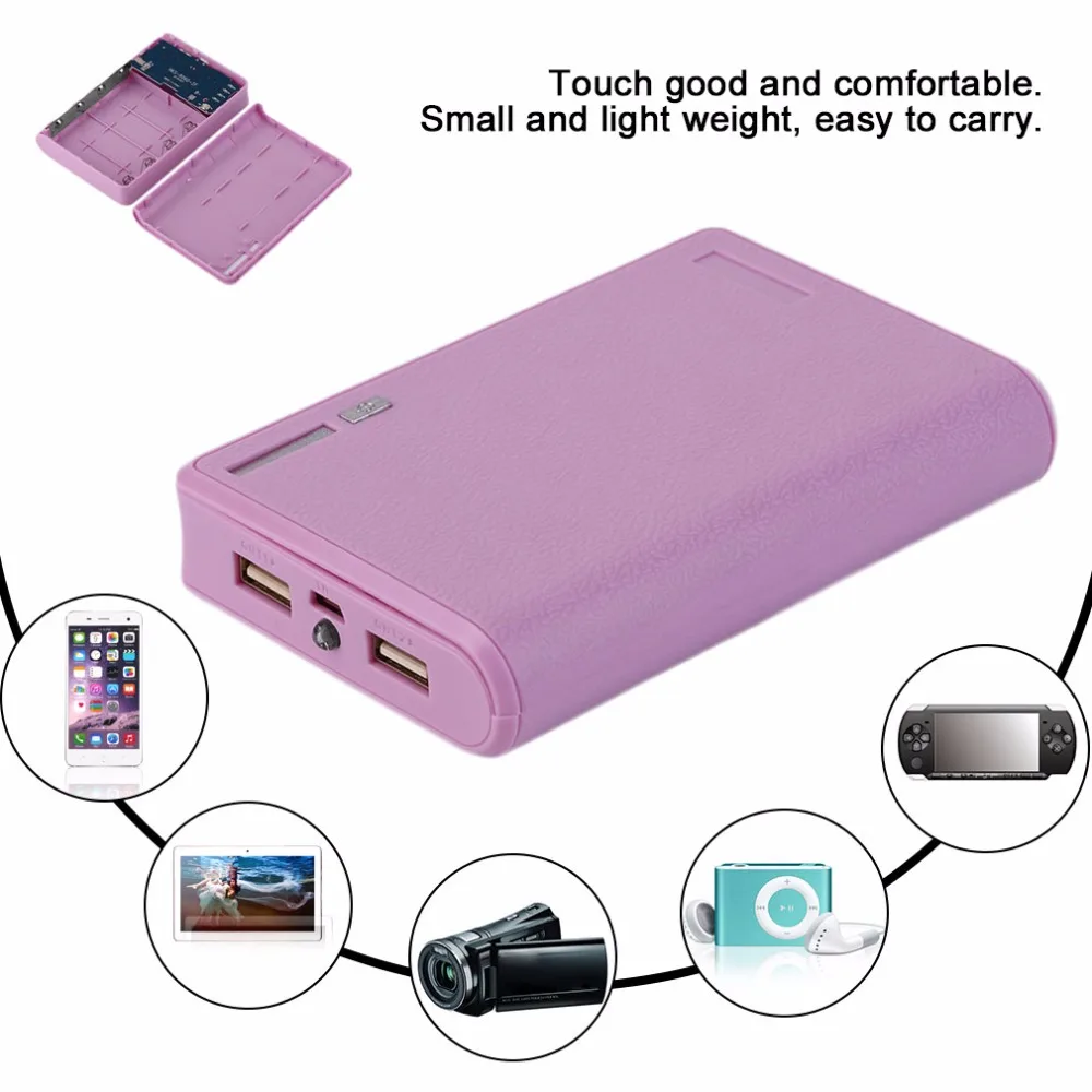 Большая емкость 10400MAH Размер 4*18650 Внешняя батарея банк силы мобильный телефон зарядное устройство подходит для Iphone сотового телефона