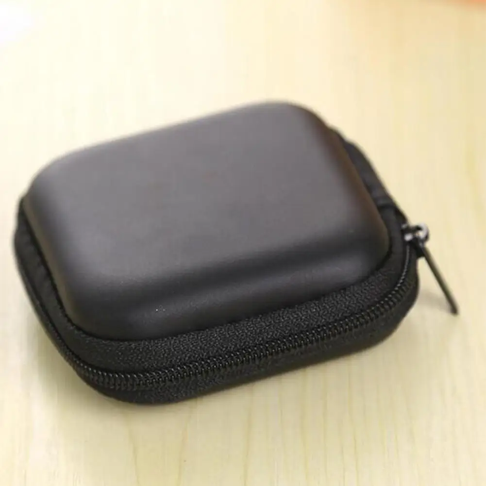 black Модная Мини Портативная сумка для наушников USB кабель зарядное устройство контейнер ключевые Ювелирные изделия Чехол для хранения подарок для дома путешествия Упаковка Органайзер - Цвет: black