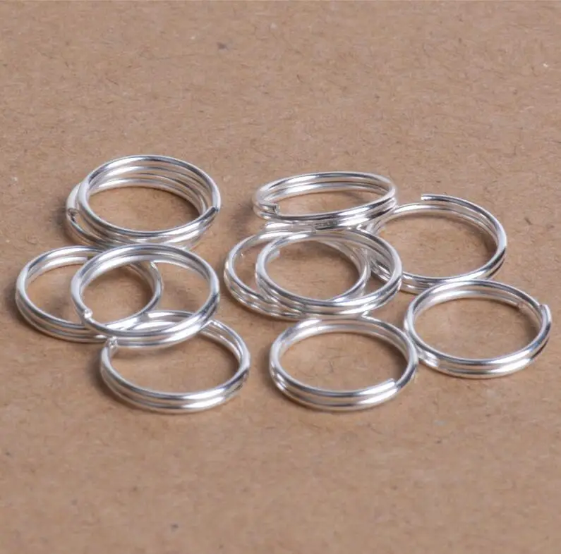 dri 01 silver 200 шт./лот 4/5/6/8/10 мм цвета: золотистый, серебристый бронза Цвет двойной соединительные кольца и Разделение кольцо для изготовление, поиск ювелирных изделий DIY аксессуар для рукоделия - Цвет: dri 01 silver