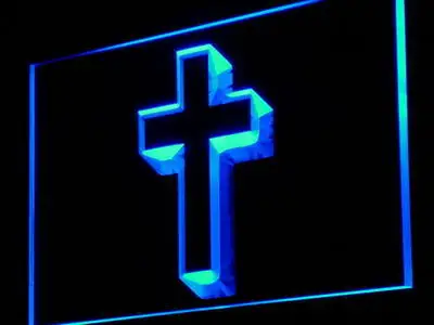 Новинка неосветильник световые вывески i895 Cross Disply для домашнего декора ВКЛ./ВЫКЛ.