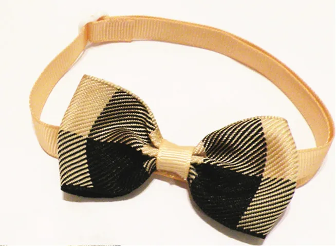 Bowties 50 шт./лот, хаки, клетчатые Галстуки-ленты для собак, галстуки для кошек, собак, аксессуары для домашних животных - Цвет: Bowties