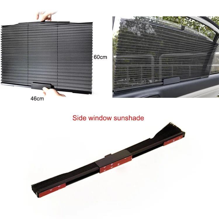 60x46CM Side window Автомобильная Солнцезащитная шторка выдвижной козырек от солнца щит занавес складной солнцезащитный экран для автомобиля блок анти-УФ оттенок автомобиля - Цвет: 60x46CM Side window