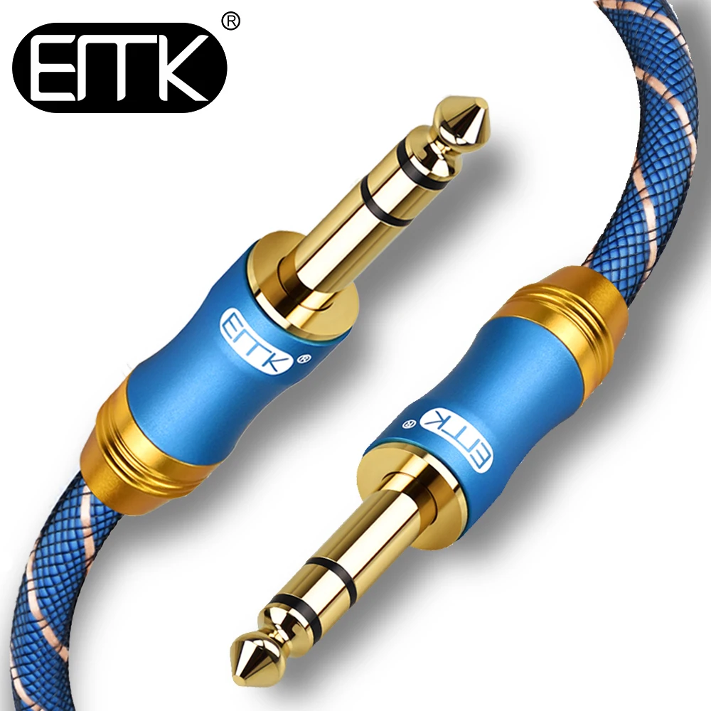 

EMK 6.35 Jack Cable 6.35mm Aux Cable dual 6.5 Jack Male to Male 6.5 audio Cable 2m 3m 5m 8m 10m Hifi for Guitar Amplifier Mixer