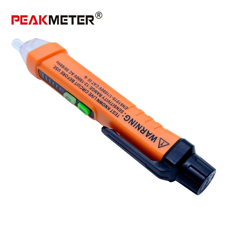 PEAKMETER PM8908C высокое качество Бесконтактный тест penci 12-1000 В детекторы напряжения переменного тока Автоматическое отключение электрическое Тестирование Карандаш+ подарок